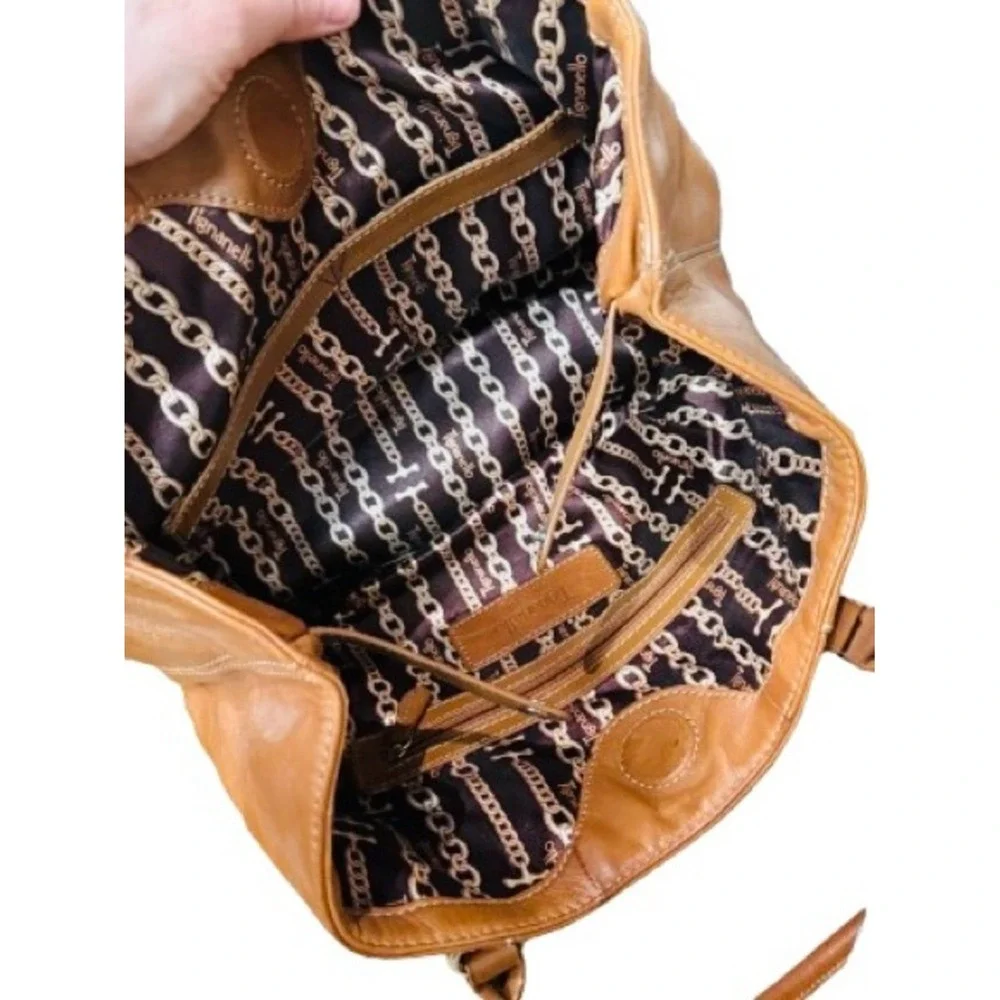 TIGNANELLO Vintage Y2K Buttery Leather Shoulder Tote Cognac |‎ Detachable Straps